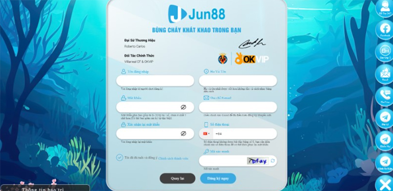 Các bước tham gia giải trí casino tại Jun88 đơn giản