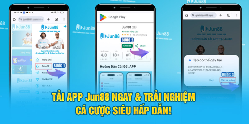 Hướng dẫn các bước tải app Jun88 dễ dàng