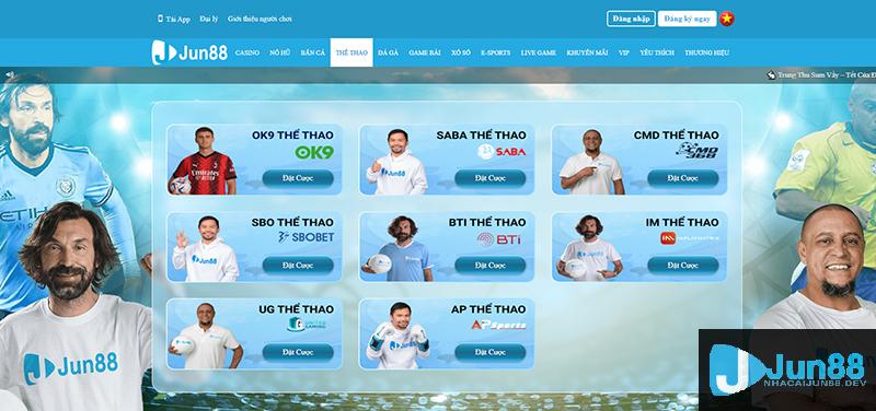 Sảnh thể thao với nhiều thể loại cá cược